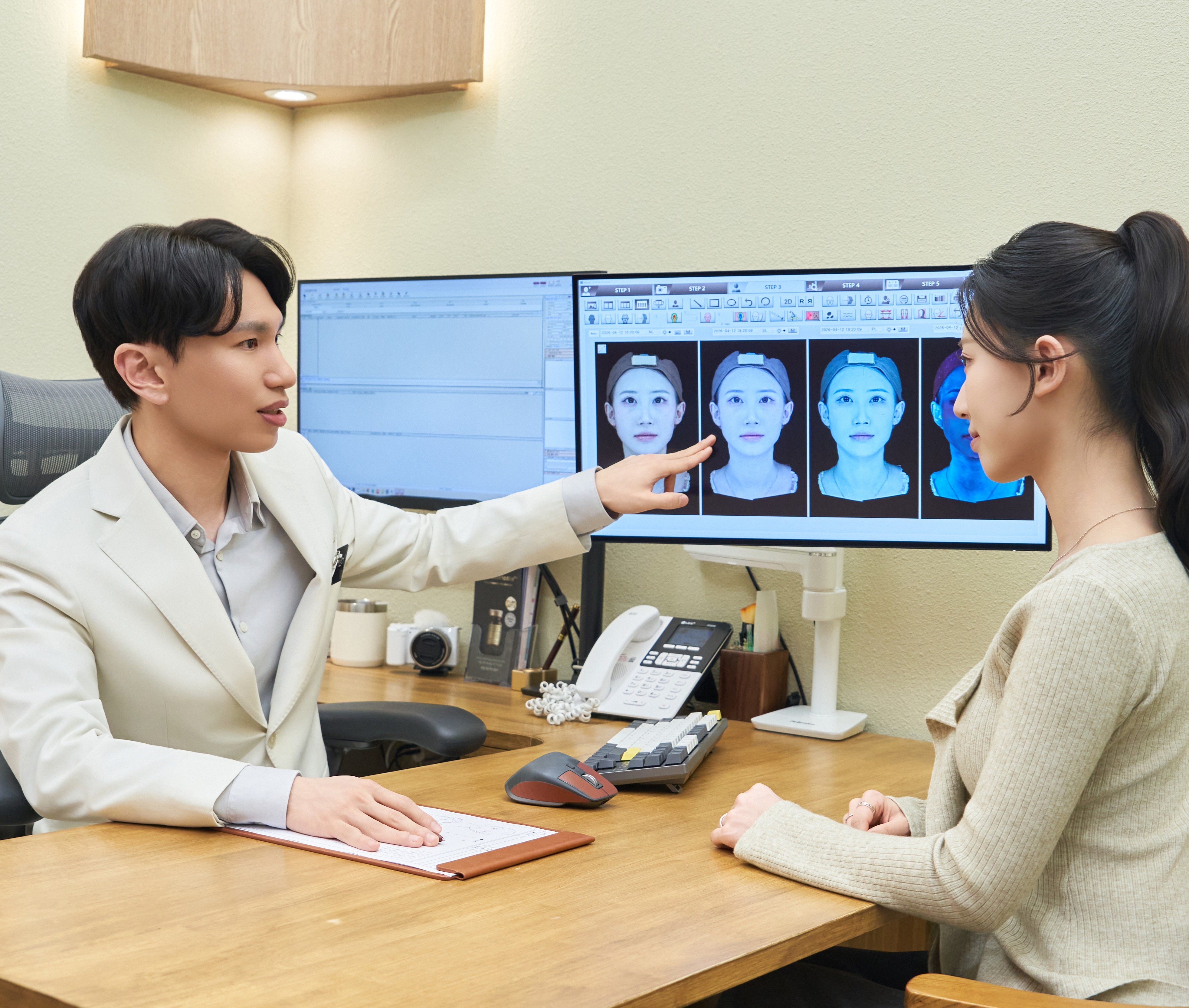 의료진이 3D 진단 결과를 설명하는 모습